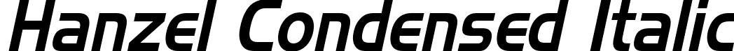 Hanzel Condensed Italic font - hanzel-condensed-italic.ttf