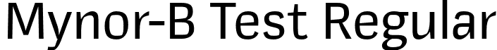 Mynor-B Test Regular font - Mynor-BTest-Regular.otf