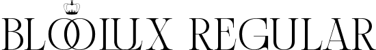 BLOOLUX Regular font - BLOOLUX.ttf