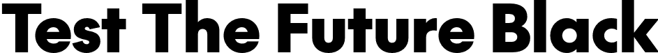 Test The Future Black font - TestTheFuture-Black.otf