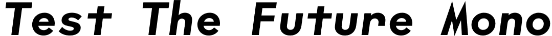 Test The Future Mono font - TestTheFutureMono-BoldItalic.otf