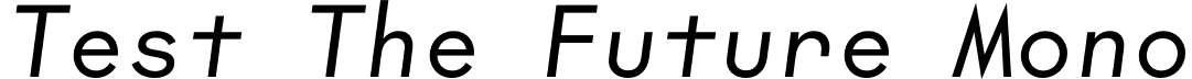 Test The Future Mono font - TestTheFutureMono-Italic.otf