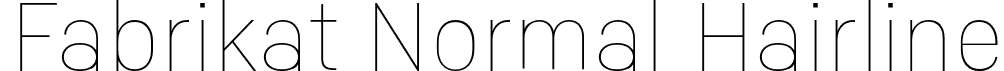 Fabrikat Normal Hairline font - Fabrikat Normal Hairline.otf