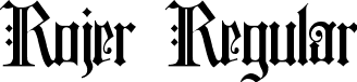 Rojer Regular font - Rojer.ttf