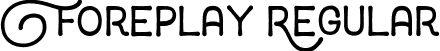 Foreplay Regular font - Foreplay.ttf