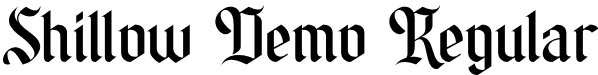 Shillow Demo Regular font - shillowdemo-1gw0m.otf