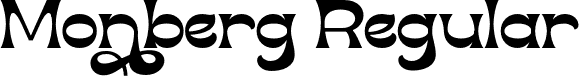 Monberg Regular font - Monberg.otf