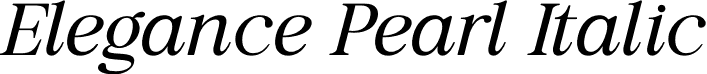 Elegance Pearl Italic font - ElegancePearl-Italic.otf