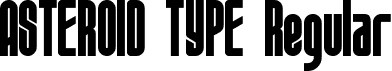 ASTEROID TYPE Regular font - ASTEROID TYPE demo.otf