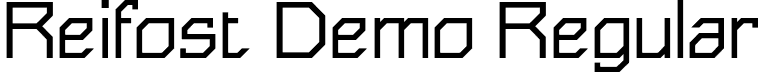 Reifost Demo Regular font - Reifost-Regular.otf