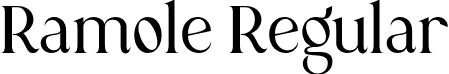 Ramole Regular font - Ramole.otf