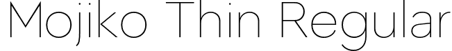 Mojiko Thin Regular font - Madani-Thin.otf