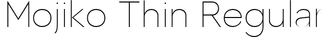 Mojiko Thin Regular font - Madani-Thin.ttf