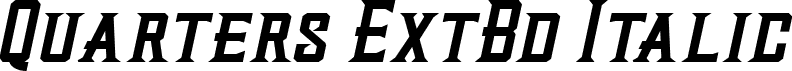 Quarters ExtBd Italic font - Quarters-ExtraBold-Italic.ttf