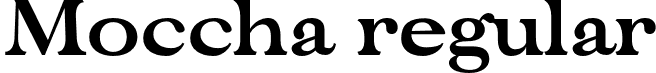 Moccha regular font - Moccha-regular.otf