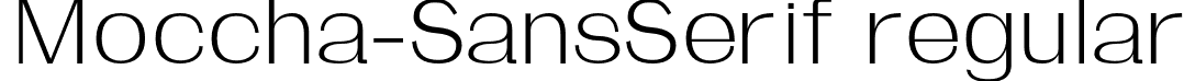 Moccha-SansSerif regular font - Moccha-SansSerif.otf