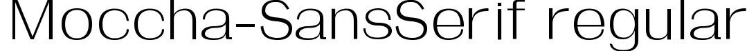 Moccha-SansSerif regular font - Moccha-SansSerif.ttf