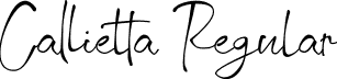 Callietta Regular font - Callietta.otf