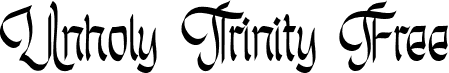 Unholy Trinity Free font - Unholy-Trinity-Free.otf