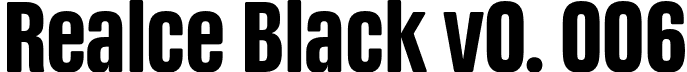 Realce Black v0. 006 font - realce-black-v0006.otf