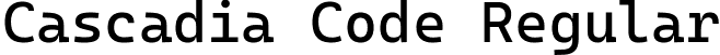 Cascadia Code Regular font - CascadiaCode-Regular-VTT.ttf