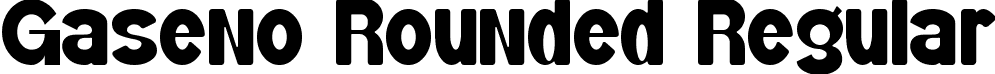 Gaseno Rounded Regular font - Gaseno-Rounded.ttf