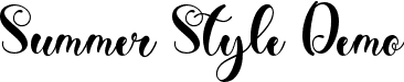 Summer Style Demo font - Summer-Style-OTF-Demo.otf