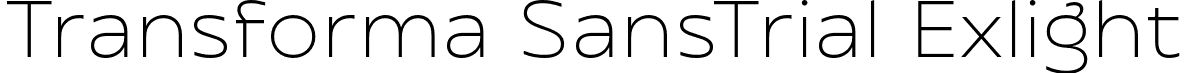 Transforma SansTrial Exlight font - TransformaSans_Trial-Extralight.otf