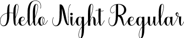 Hello Night Regular font - Hello Night.otf