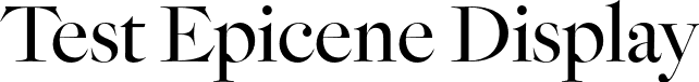 Test Epicene Display font - TestEpiceneDisplay-Regular.otf