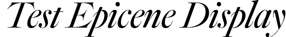 Test Epicene Display font - TestEpiceneDisplay-RegularItalic.otf