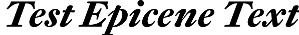 Test Epicene Text font - TestEpiceneText-BoldItalic.otf