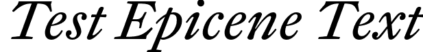 Test Epicene Text font - TestEpiceneText-RegularItalic.otf
