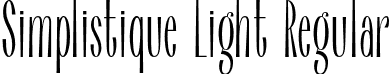 Simplistique Light Regular font - simplistique.otf