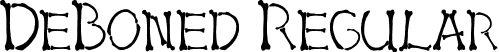 DeBoned Regular font - bu DeBoned.ttf