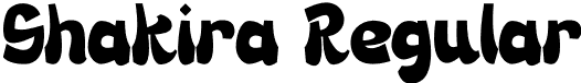 Shakira Regular font - Shakira.otf