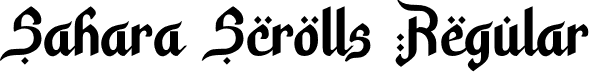 Sahara Scrolls Regular font - Sahara Scrolls.otf