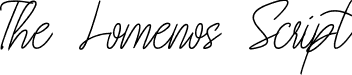 The Lomenos Script font - TheLomenosScript-Regular.ttf