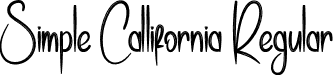 Simple Callifornia Regular font - Simple-Callifornia.otf
