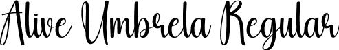 Alive Umbrela Regular font - Alive-Umbrela.otf