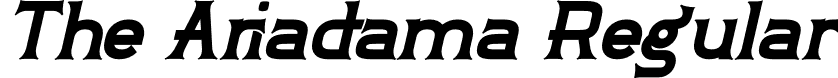 The Ariadama Regular font - The Ariadama Italic.otf