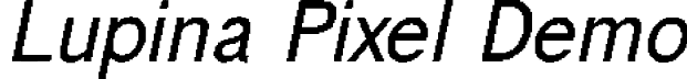 Lupina Pixel Demo font - LupinaPixel-Regular.otf