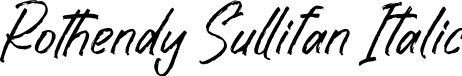 Rothendy Sullifan Italic font - Rothendy-Sullifan-Italic.otf