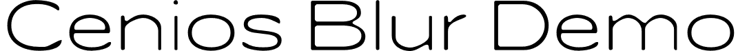 Cenios Blur Demo font - CeniosBlur-Regular.otf