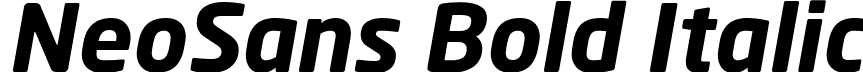 NeoSans Bold Italic font - NeoSans-BoldItalic.ttf