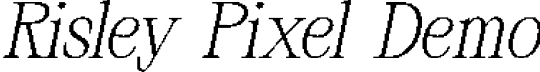 Risley Pixel Demo font - RisleyPixel-Regular.otf