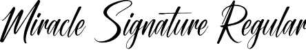 Miracle Signature Regular font - miraclesignature.otf