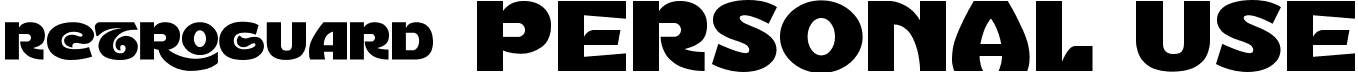 Retroguard Personal Use font - Retroguard.ttf