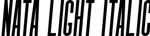 Nata Light Italic font - MysticalType - Nata-LightItalic.otf