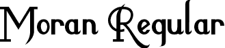 Moran Regular font - Moran.otf